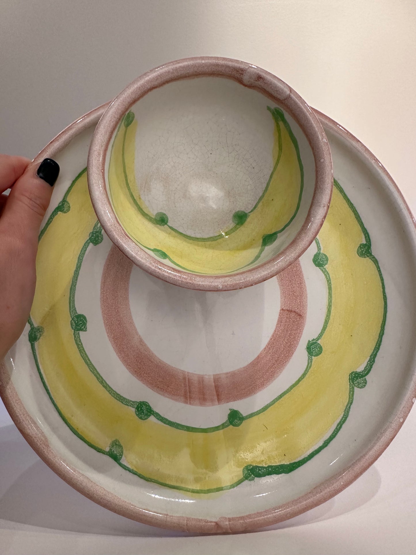 Chip/Veggie and Dip Platter - Handmade Ceramic