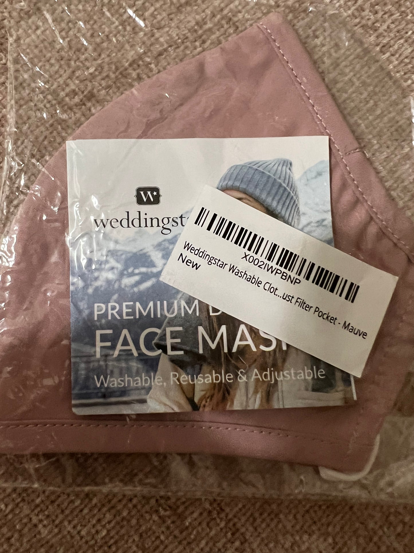 Weddingstar Washable Mask in Mauve BNWT