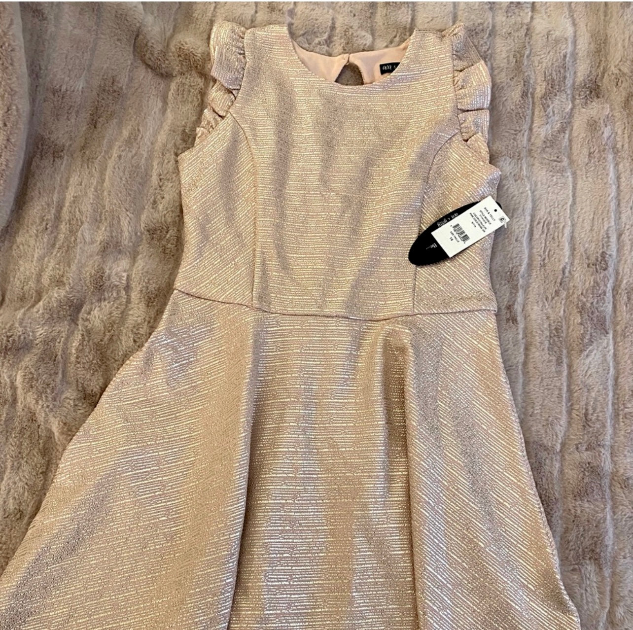 Girl's Sparkly Pink Dress Sz 16 BNWT