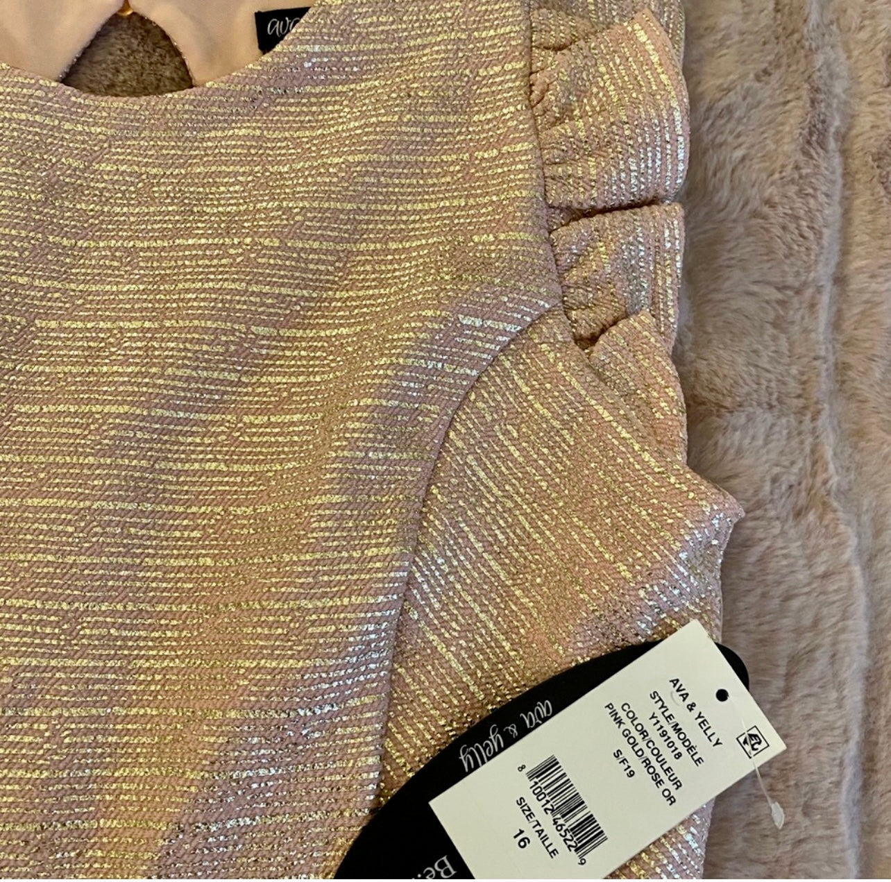 Girl's Sparkly Pink Dress Sz 16 BNWT