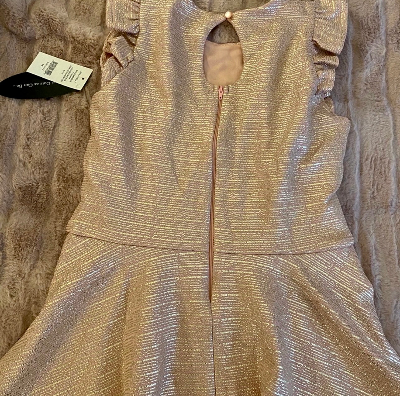 Girl's Sparkly Pink Dress Sz 16 BNWT