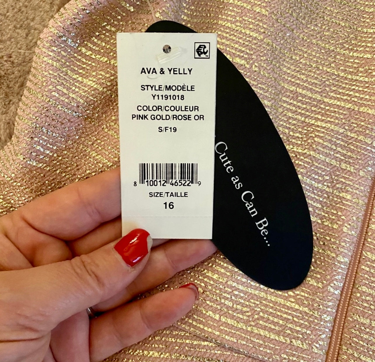 Girl's Sparkly Pink Dress Sz 16 BNWT