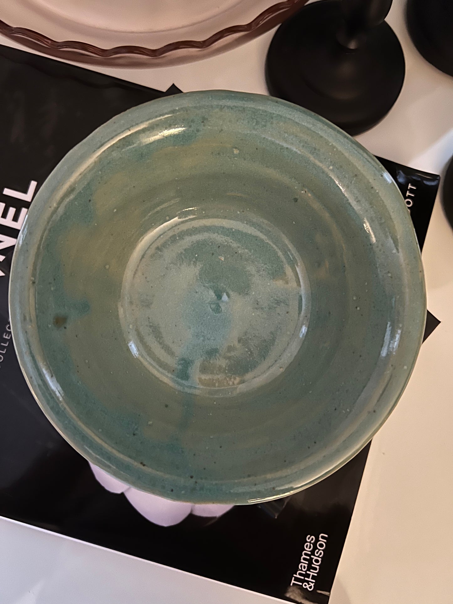 Handmade Ceramic Pottery Bowl in Teal