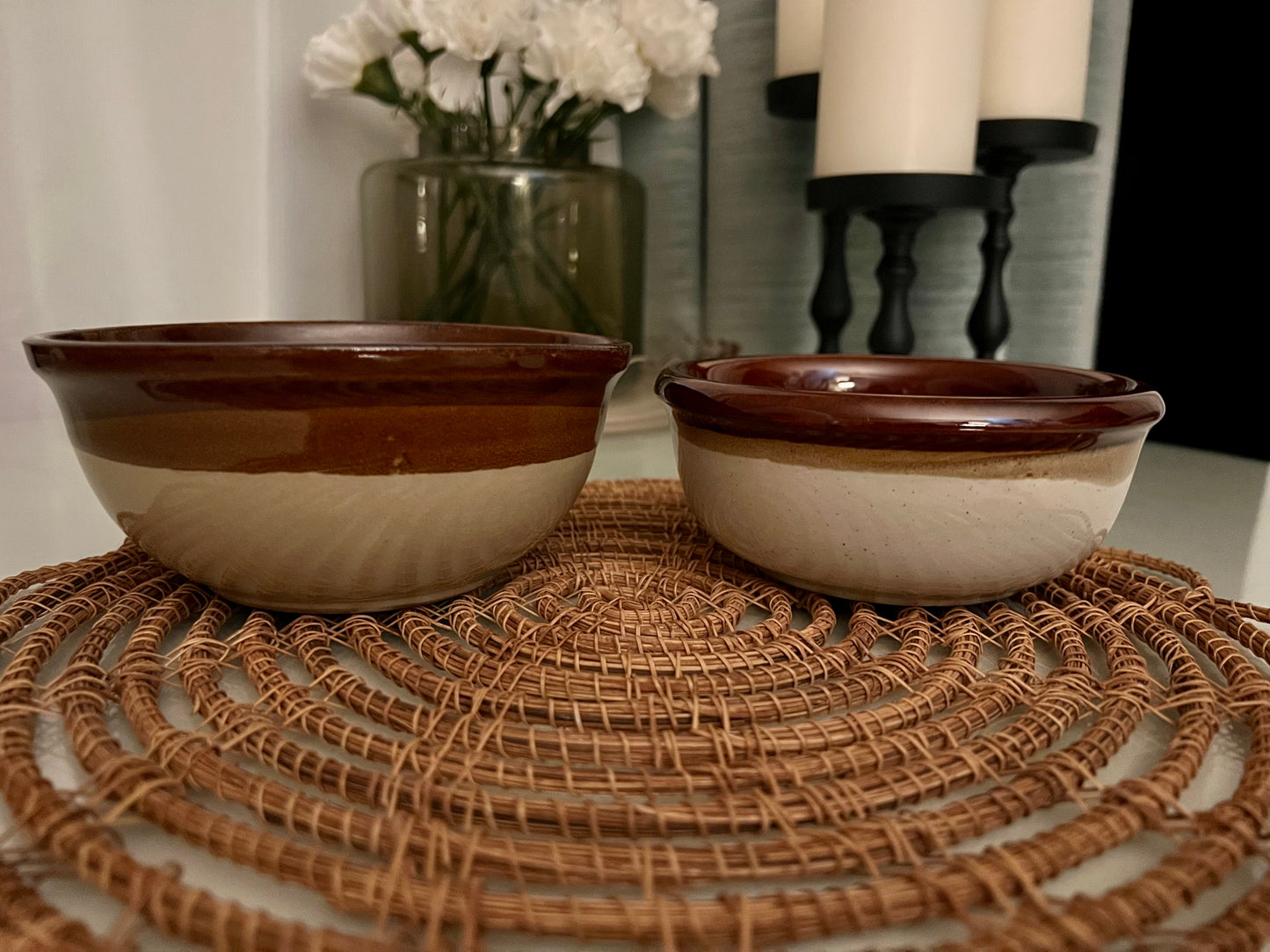 Ceramic Bowls in Shades of Brown