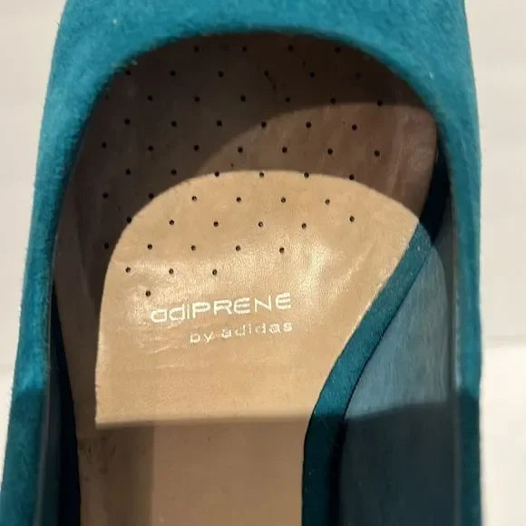 Rockport Teal Suede Peep Toe Platform Heels Size 7