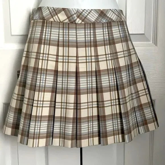 ARITZIA SUNDAY BEST PLAID PLEATED MINI SKIRT SIZE 0