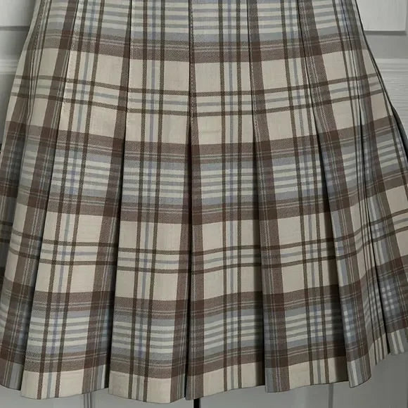 ARITZIA SUNDAY BEST PLAID PLEATED MINI SKIRT SIZE 0