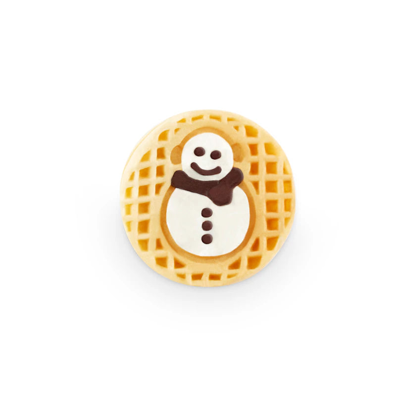 mini blue snowman christmas waffle maker