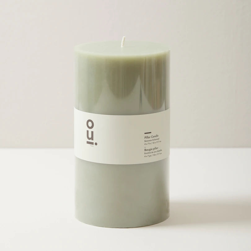 Pillar Candle - 4" X 7"  - Sage