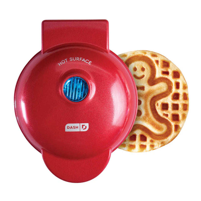 mini gingerbread christmas red waffle maker 