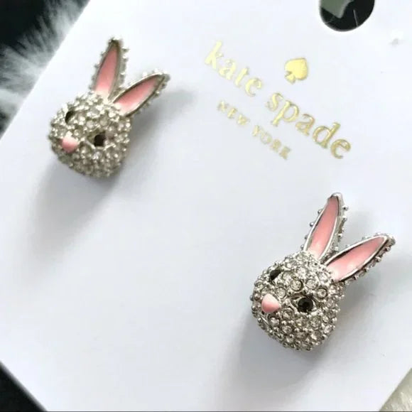 KATE SPADE Make Magic Rabbit Studs Earrings NWT