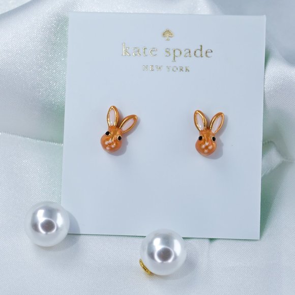 Kate Spade Gold-Tone Bunny Studs Earrings NWT