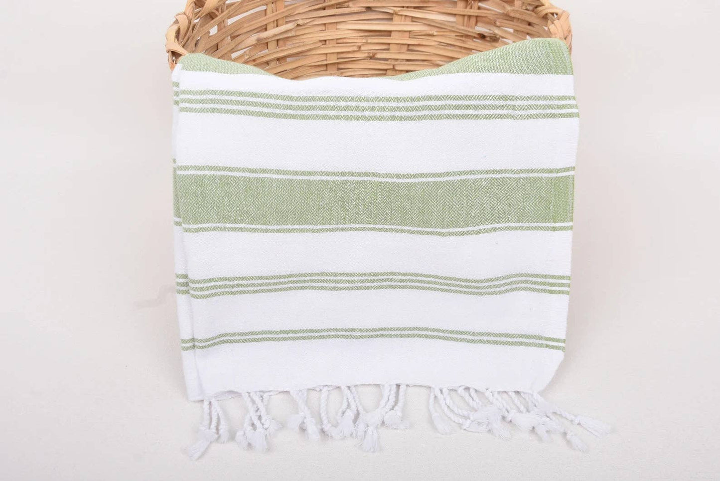 Green Stripe Turkish Towel