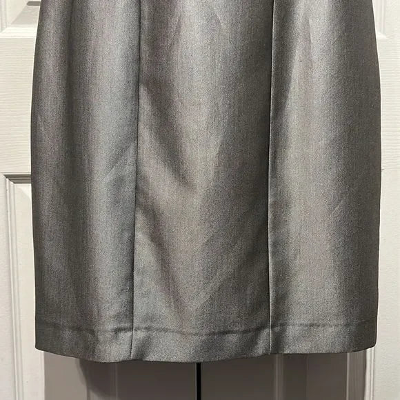 Calvin Klein Silver/Grey Sleeveless Empire Waist Dress Size 6