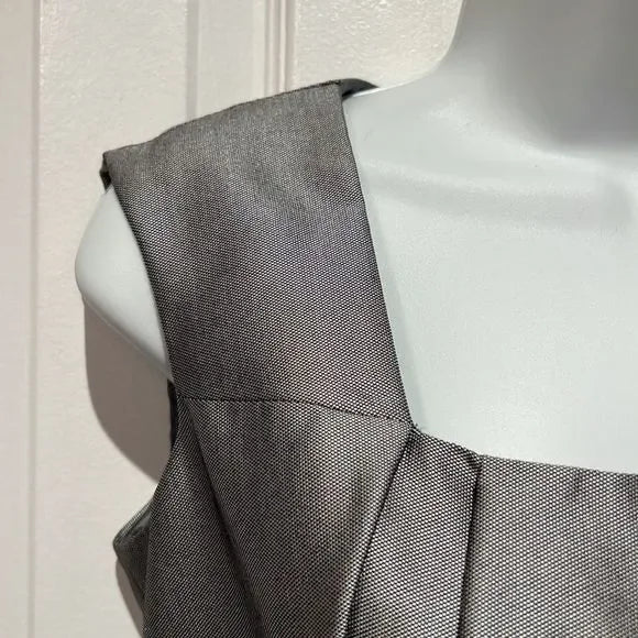 Calvin Klein Silver/Grey Sleeveless Empire Waist Dress Size 6