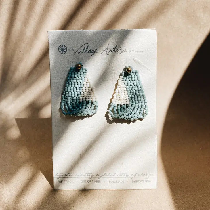 Teardrop Earrings - Blue or Blush