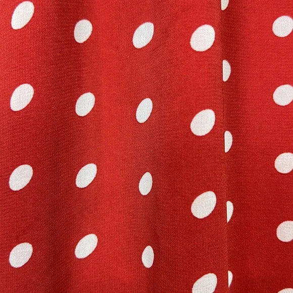 Charlie Paige Red and White Polka Dot Ruffle Dress