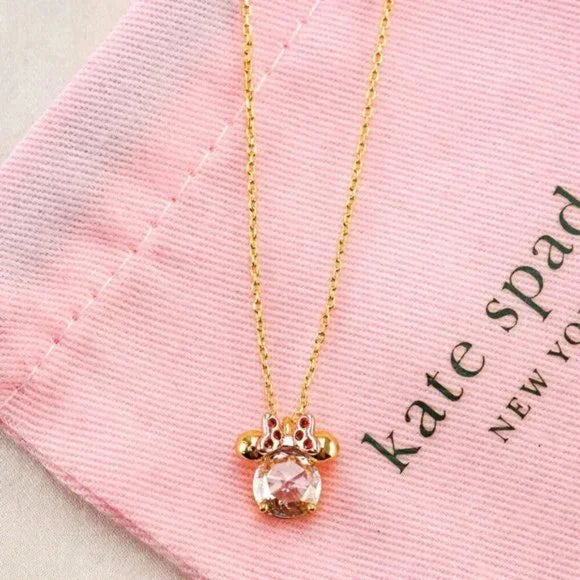 NWT Kate Spade Minnie Pendant Necklace Disney x KS