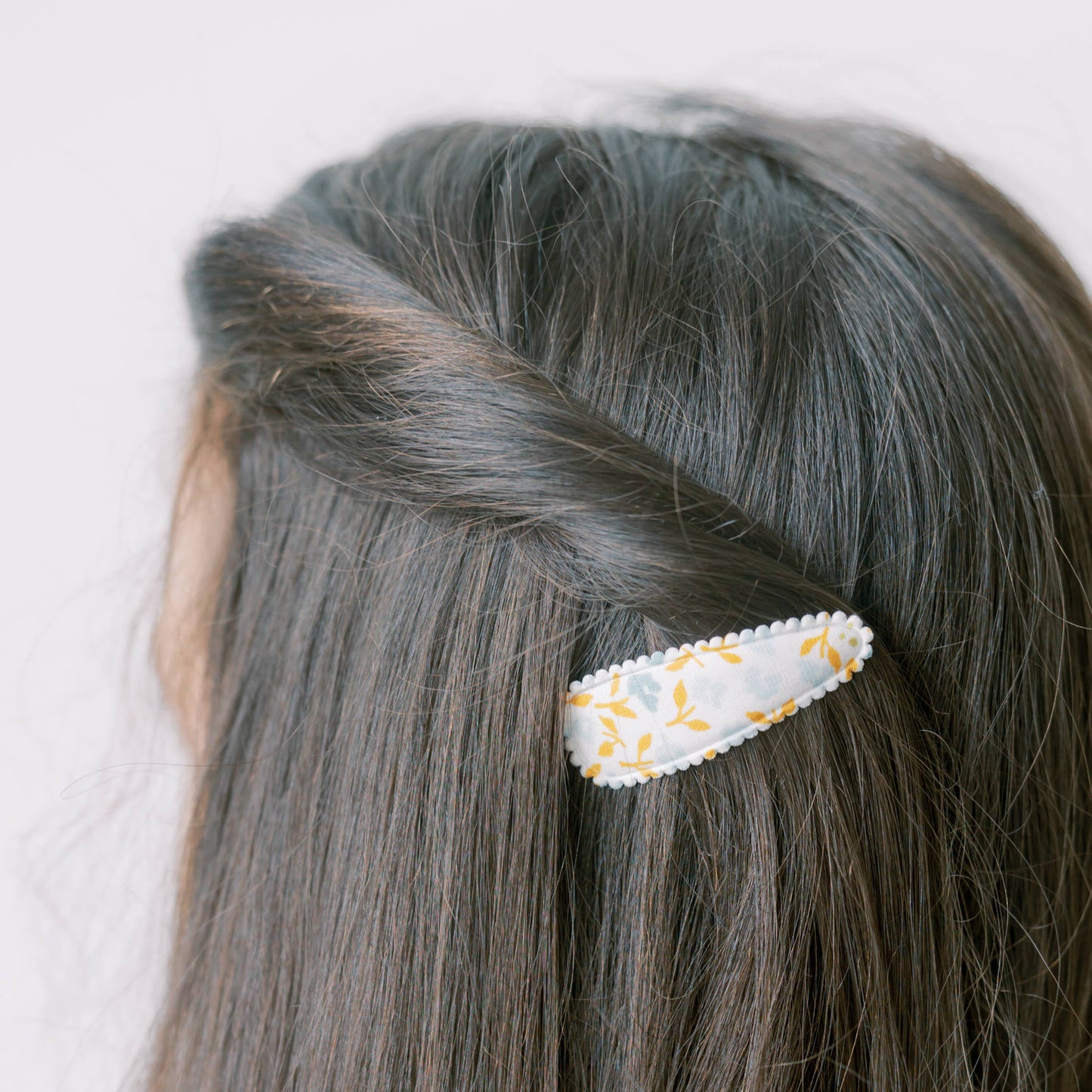 Stella Pink & Gold Fabric Hair Clips