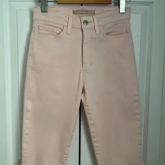 JOE’S “THE CHARLIE” HIGH RISE SKINNY ANKLE PINK JEANS SIZE 25