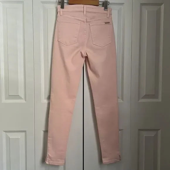 JOE’S “THE CHARLIE” HIGH RISE SKINNY ANKLE PINK JEANS SIZE 25