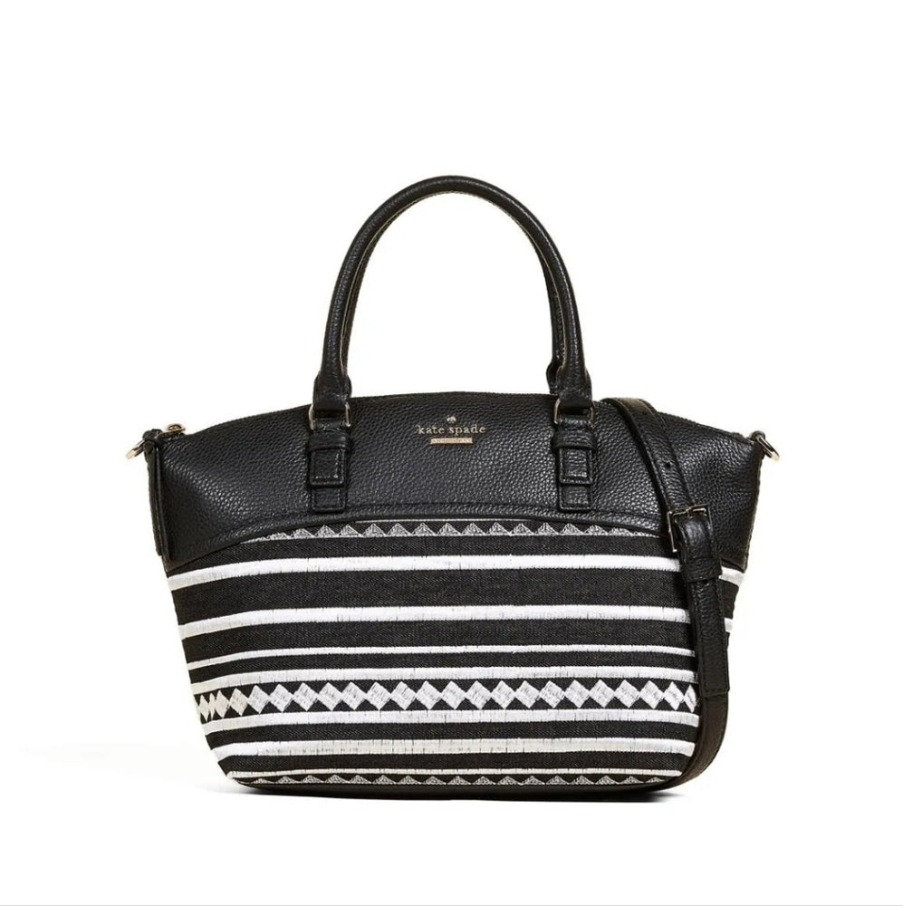 KATE SPADE LEATHER SATCHEL WITH CROSSBODY STRAP!