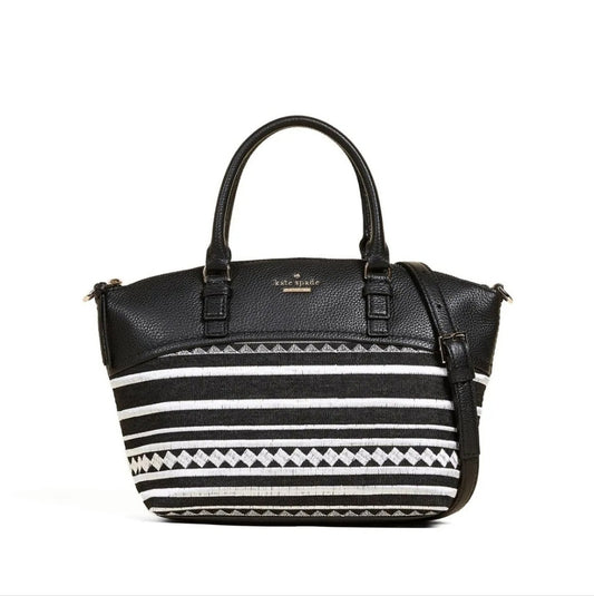 KATE SPADE LEATHER SATCHEL WITH CROSSBODY STRAP!