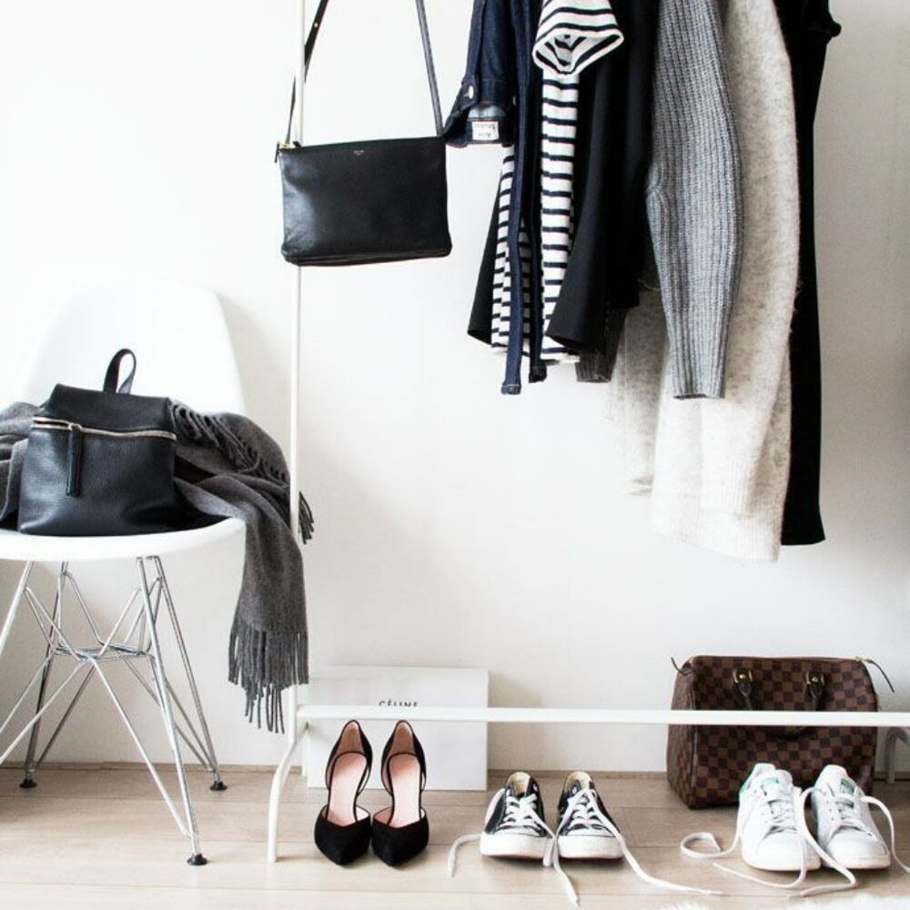 Prada Two Piece Blazer & Pencil Skirt Suit Black Size 38