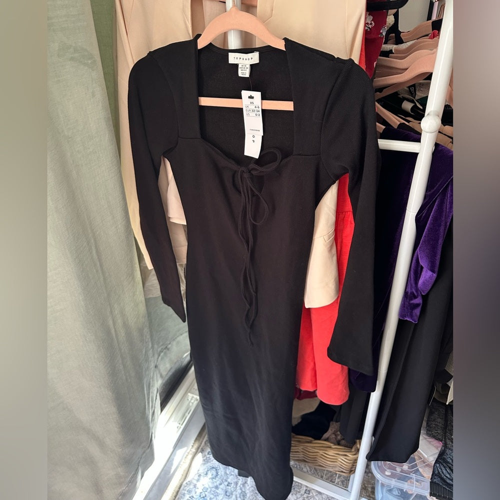 Topshop Black XS Blouse Size 0-2