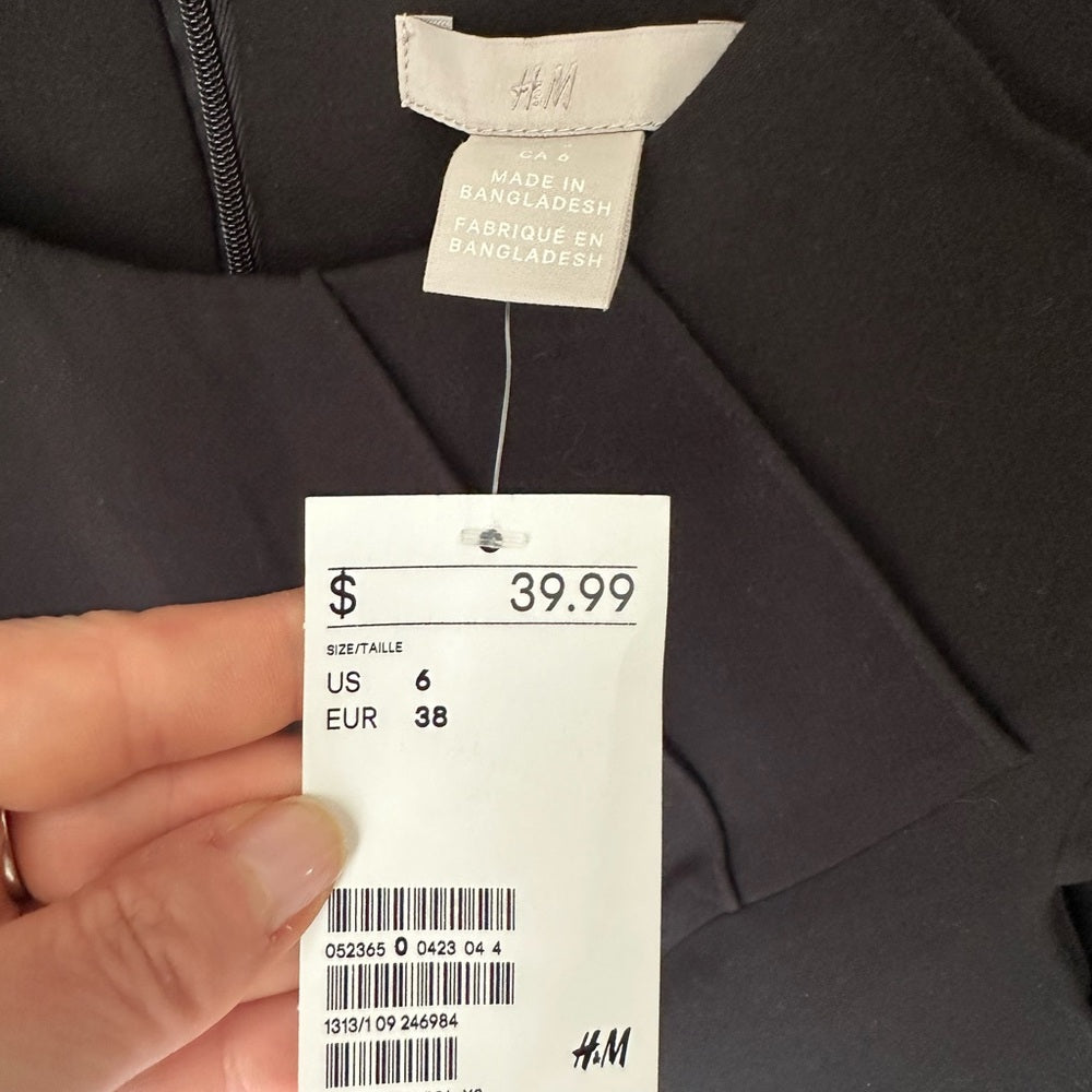 H&M Classic Black Dress Size 6