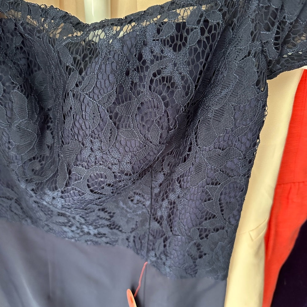 Chi Chi London Navy Lace Dress UK Size 6
