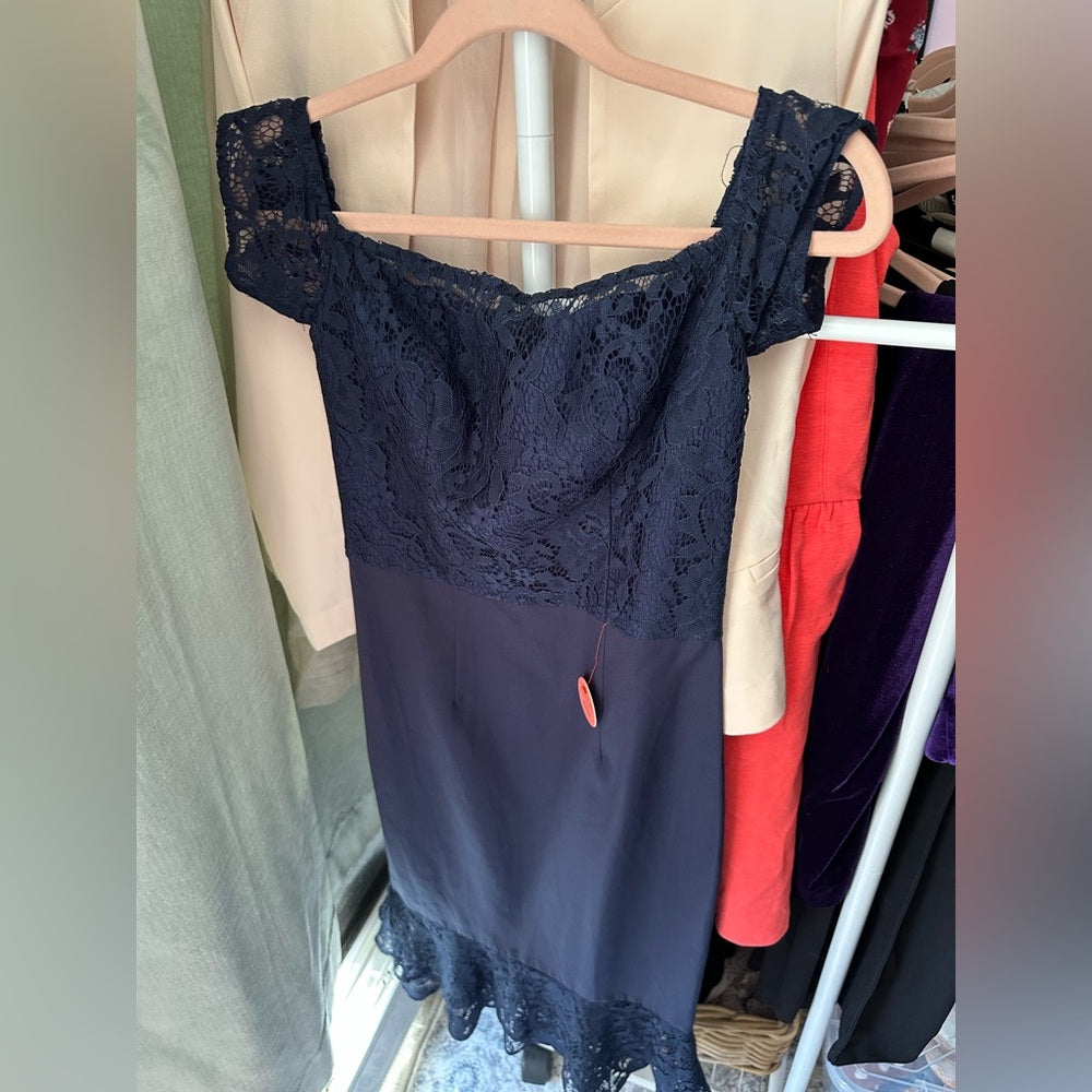 Chi Chi London Navy Lace Dress UK Size 6