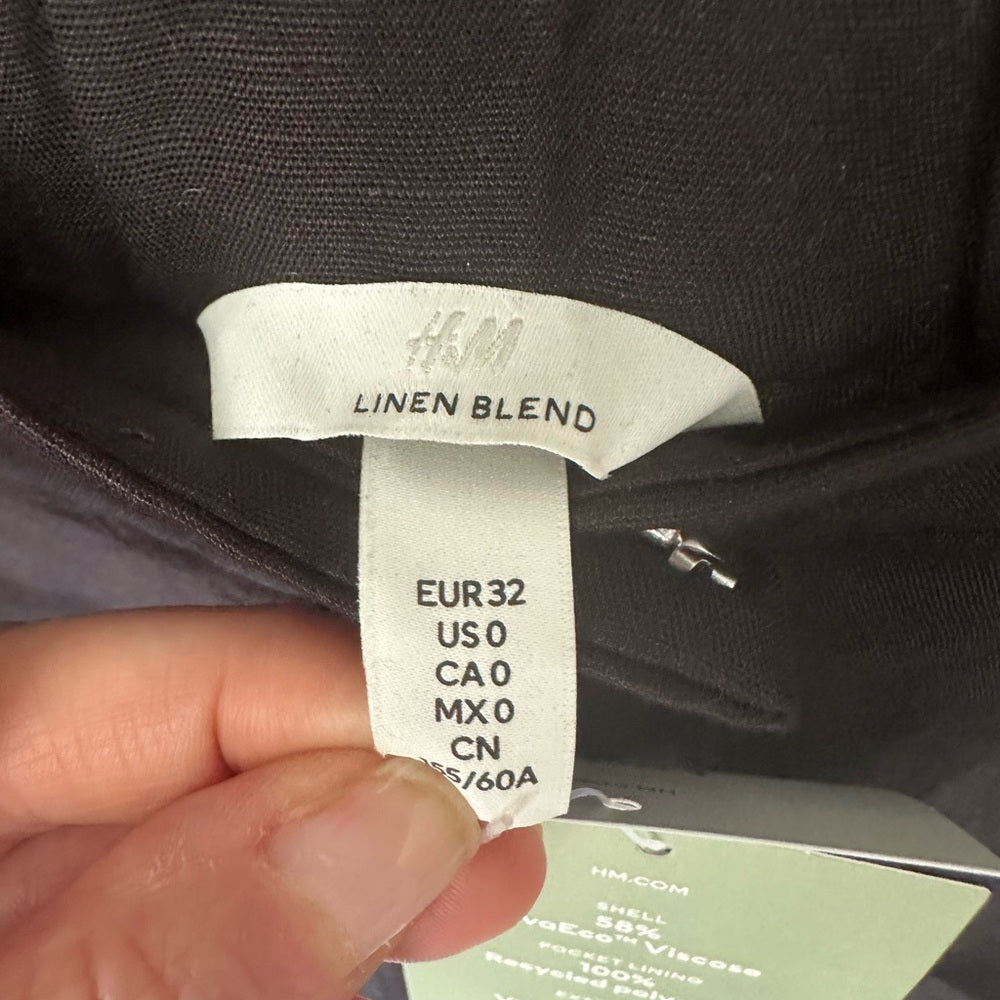 H&M Black Viscose Blend Pants US Size 0