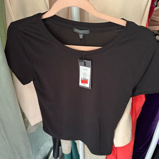 Dynamite Classic Black Crew Neck Tee