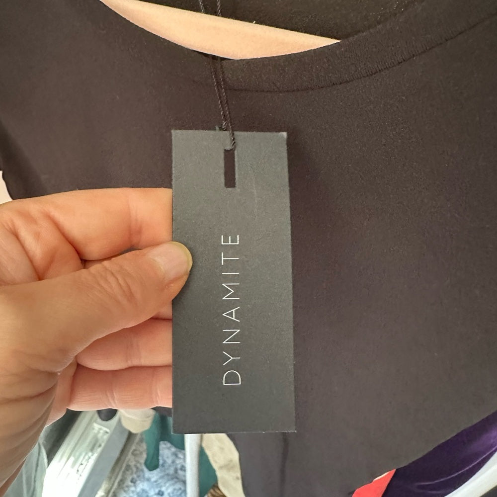 Dynamite Classic Black Crew Neck Tee