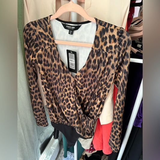 Ever New Leopard Print Blouse