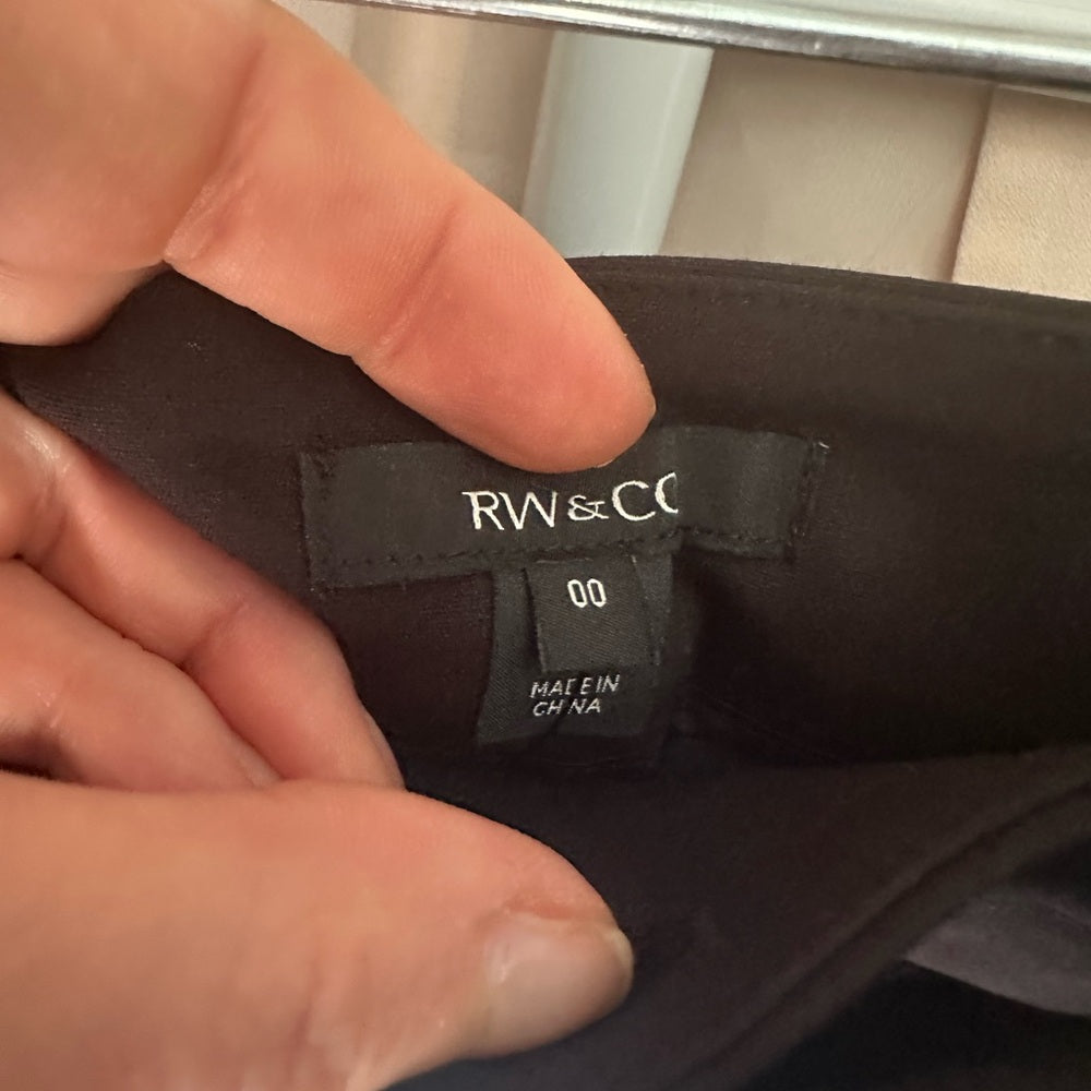 RW&CO. Classic Black Straight Leg Pants