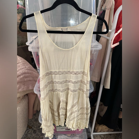 Free People Cream Lace Dress