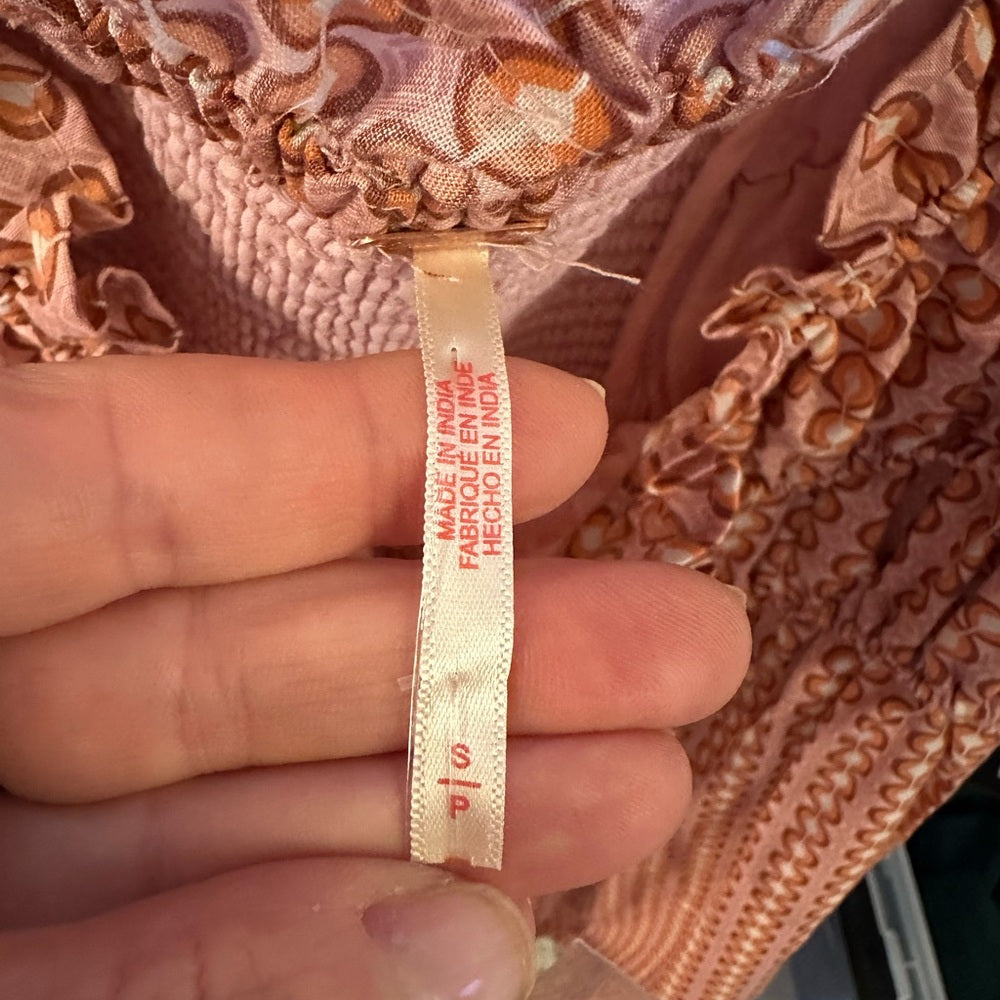 Free People Pink Textured Dress