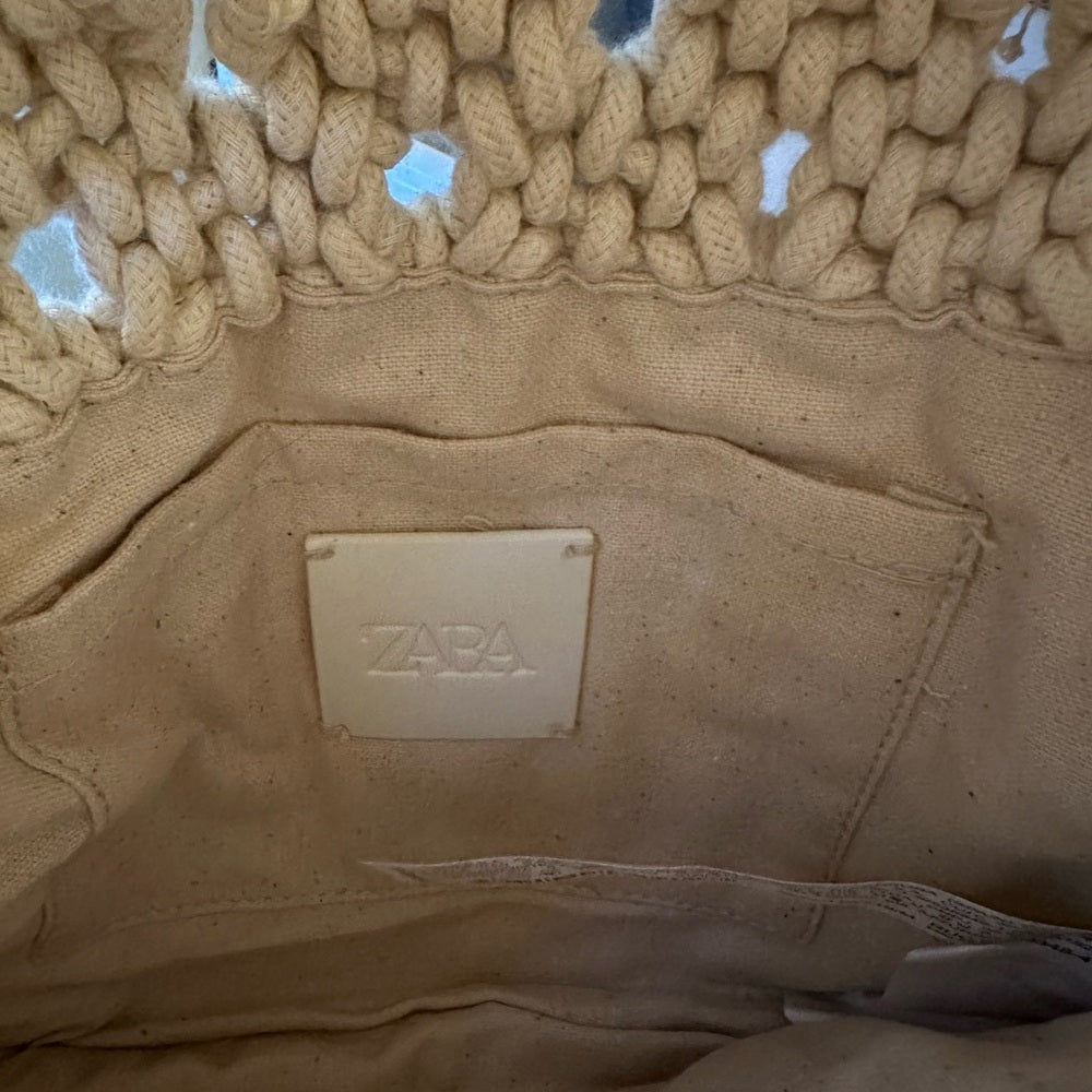 Handcrafted Beige Macramé Shoulder Bag