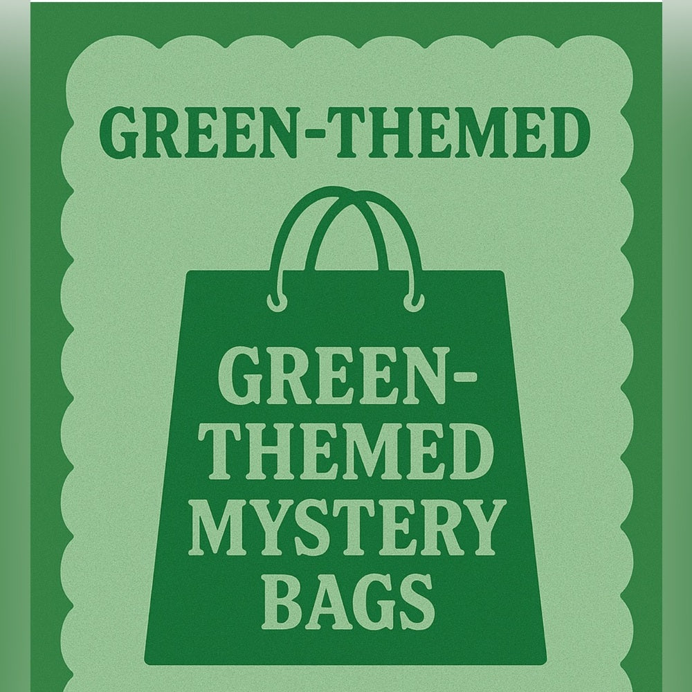 Large Green Theme Mystery Box - value $139 - 7 items