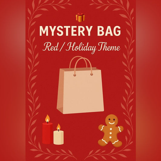 Medium Size Holiday/Red Theme Mystery Box - Approx. $TBD value - 6 items