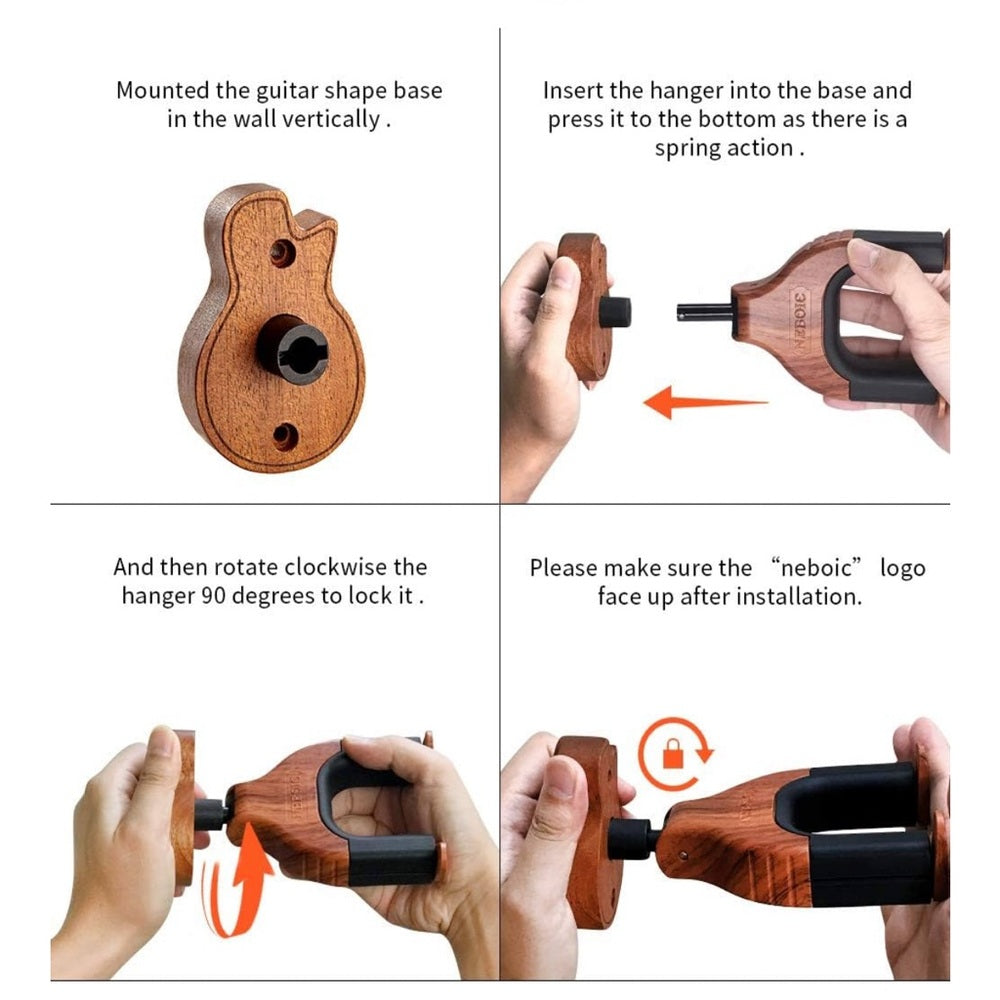 EGO Tan and Black Guitar Wall Mount