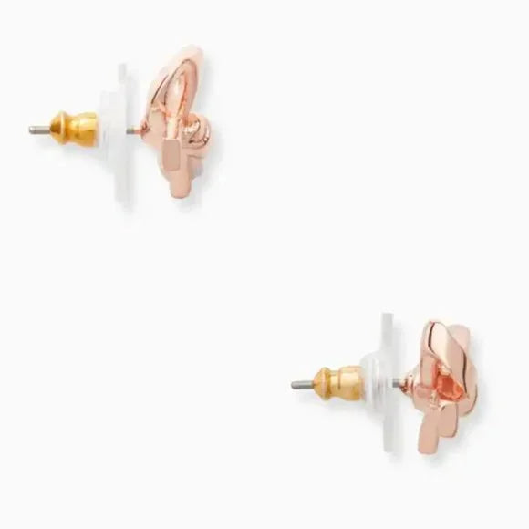 Kate Spade Skinny Mini Bow Stud earrings in Rose Gold