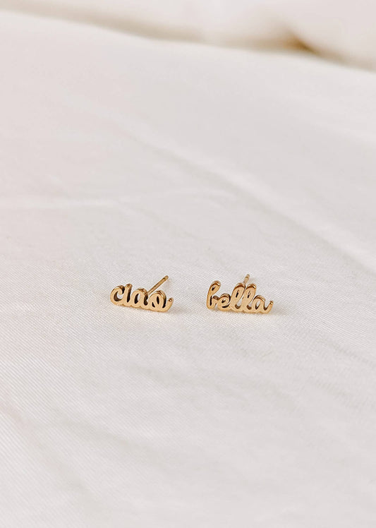 Gold Ciao bella stud earrings