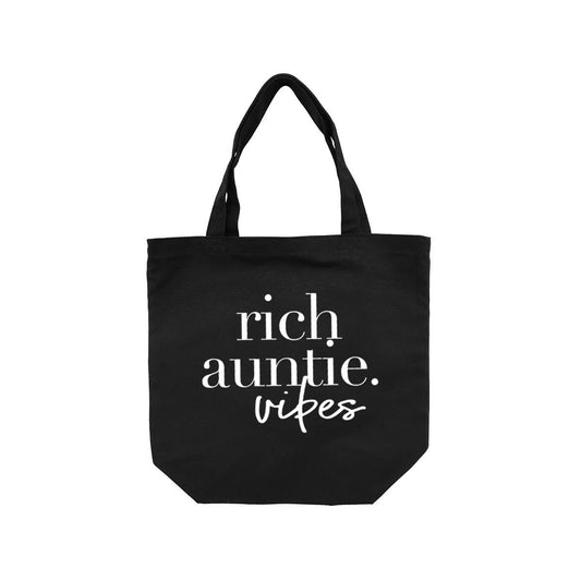 Rich Auntie Vibes Graphic Tote Bag