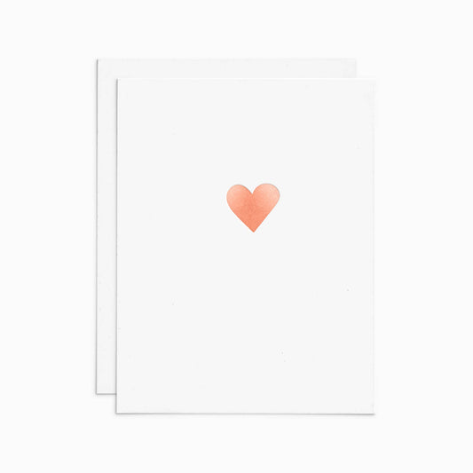 Rose Gold Foil Heart Card