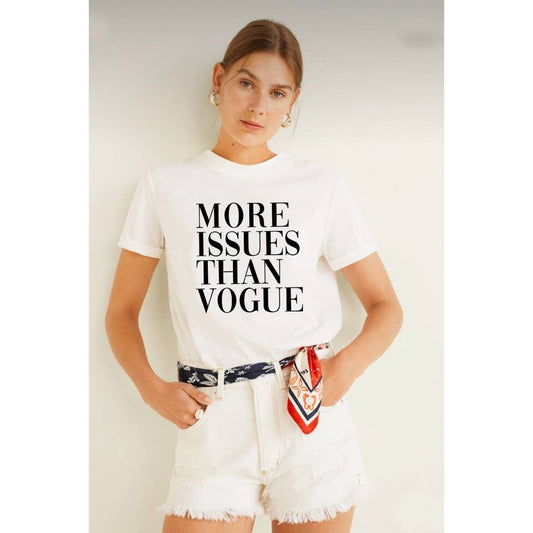 MORE ISSUES THAN VOGUE GRAPHIC WOMEN TEE